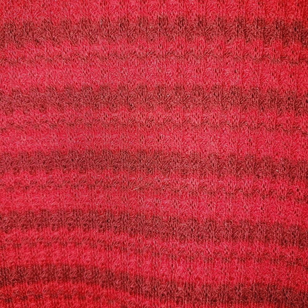 Style & Co. Red Ribbed Knit Striped Cowl Neck Sweater NTW - Picture 5 of 7